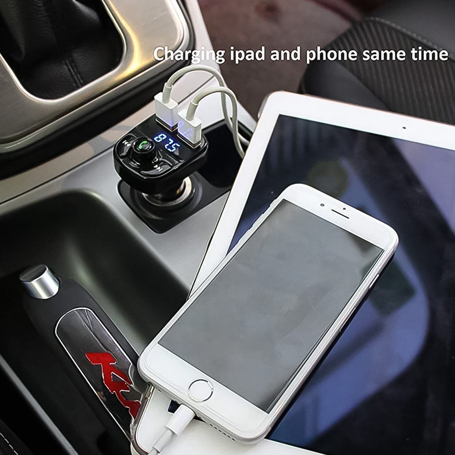 CAR-X8 Bluetooth FM Transmitter Kit with Dual USB Fast Charger thumbnail 6