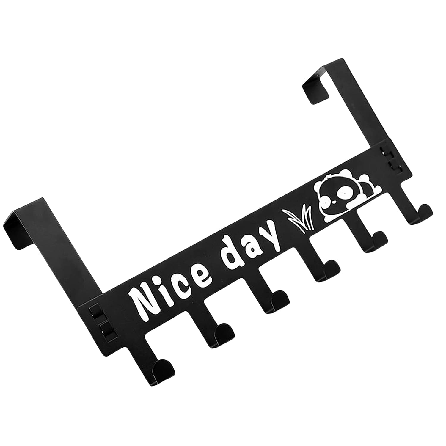 Heavy-Duty Carbon Steel Over Door Hook Rack for Towels & Coats (1 Pc, 6 Hooks) thumbnail 7
