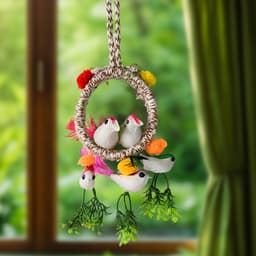 Home Decoration Bird Nest Decor Showpiece (1 Pc / Mix Color)