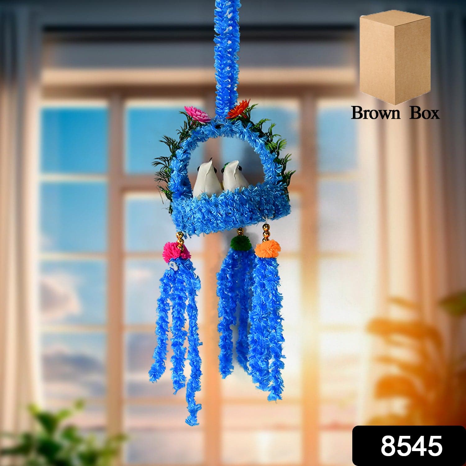 Home Decoration Bird Nest Decor Lovely Beautiful Artificial Birds Jute thumbnail 2