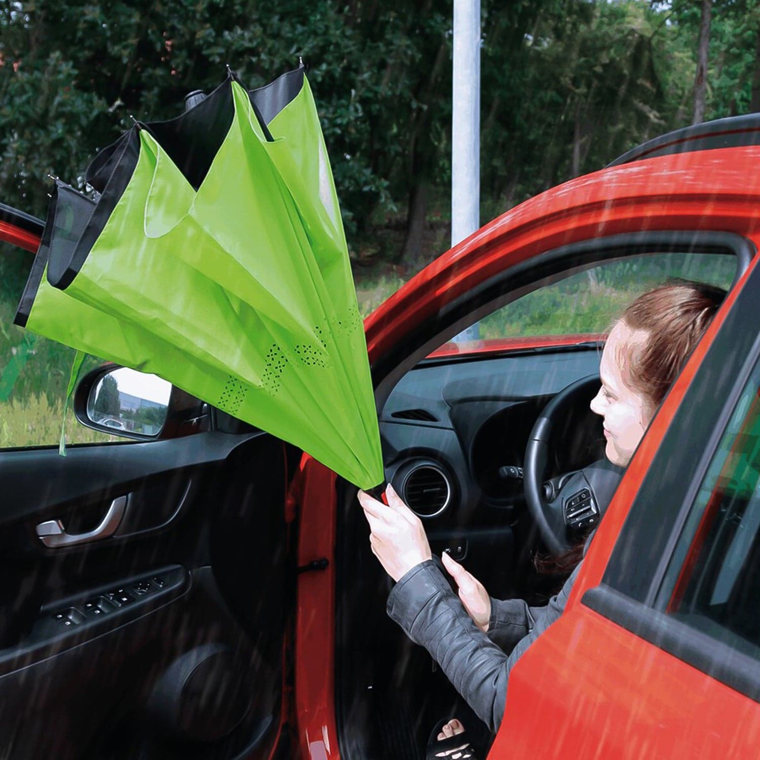Foldable UV & Rain Umbrella with C-Shaped Handle of Kids (1 Pc / Mix Color) thumbnail 3