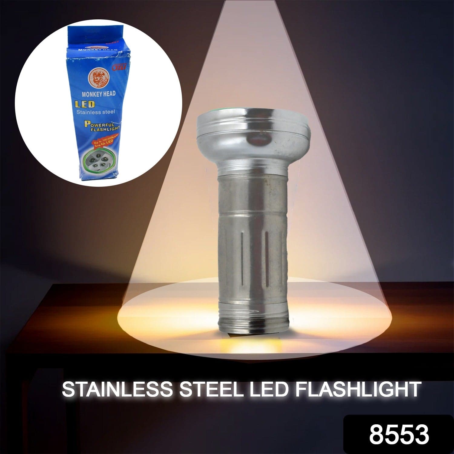 Nostalgic Flashlight,Flashlight Outdoor, Portable Nostalgic Simple Iron Outdoor Old-Fashioned Flashlight thumbnail 2
