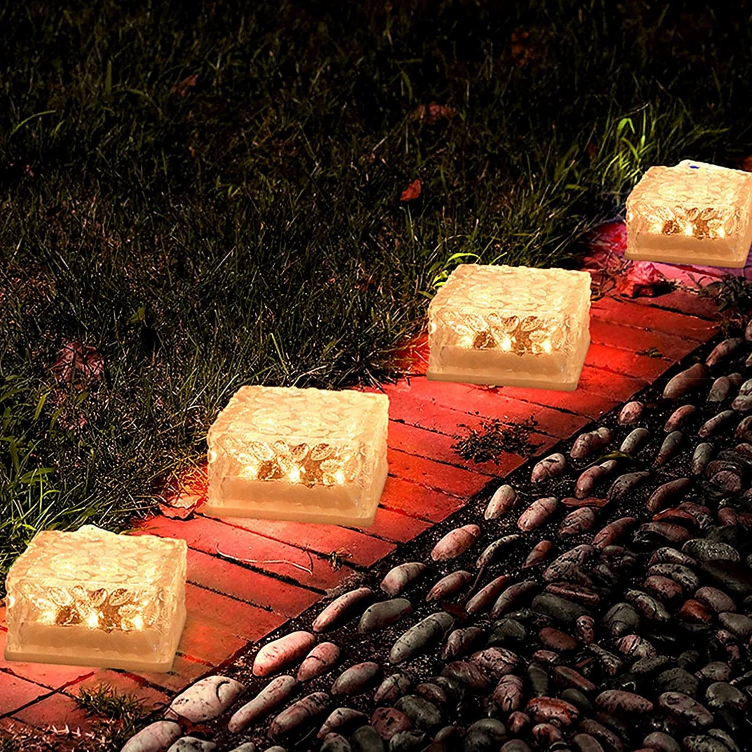 Solar Ice Cube Garden Light for Pathways & Christmas Decor thumbnail 6