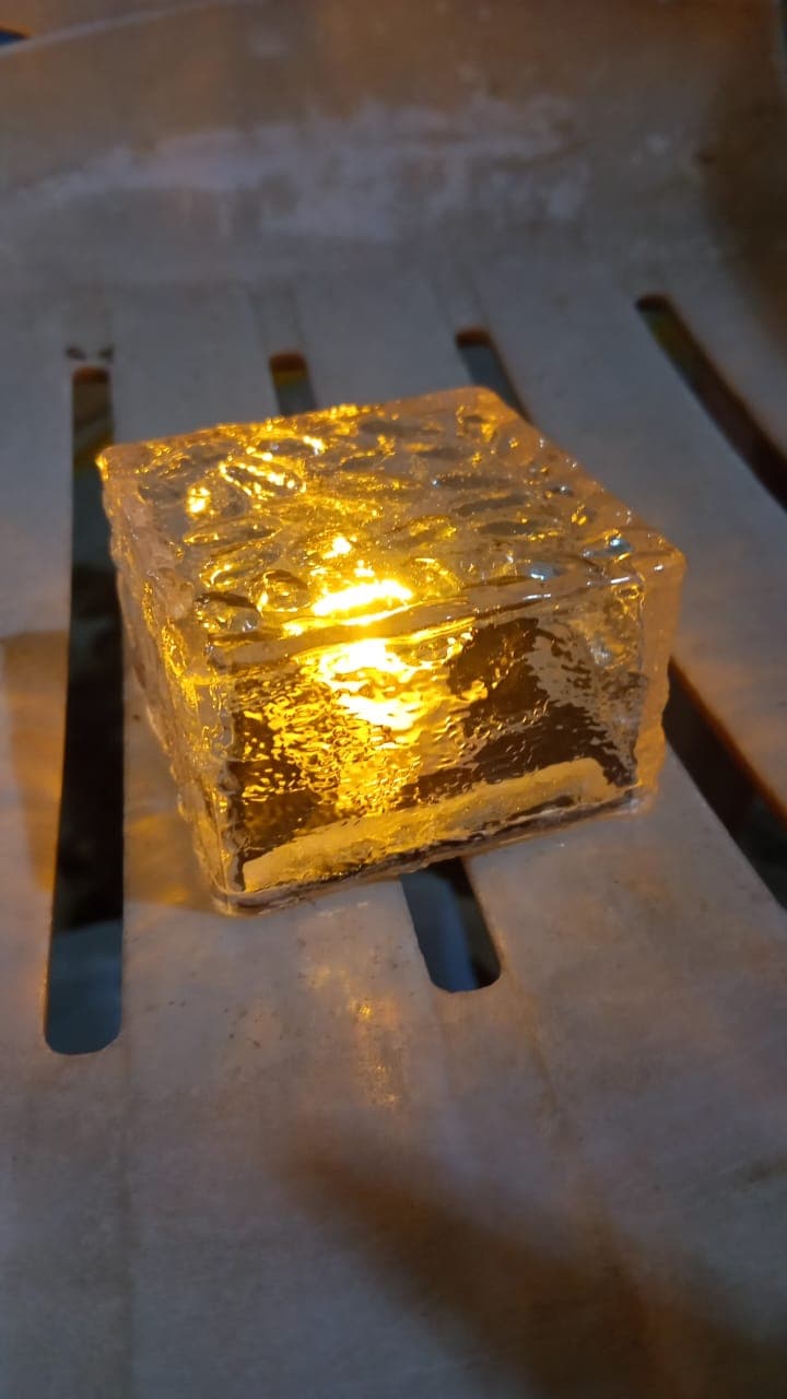 Solar Ice Cube Garden Light for Pathways & Christmas Decor thumbnail 7