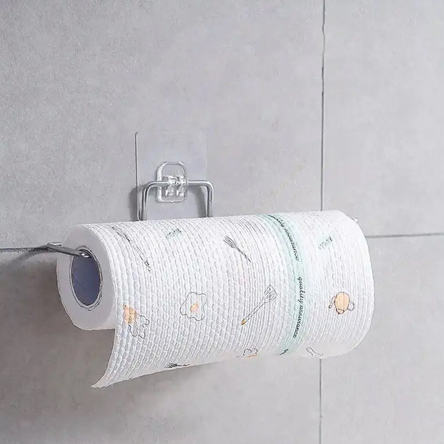 Stainless Steel Adhesive Paper Roll Holder Tissue (1 pc) thumbnail 3