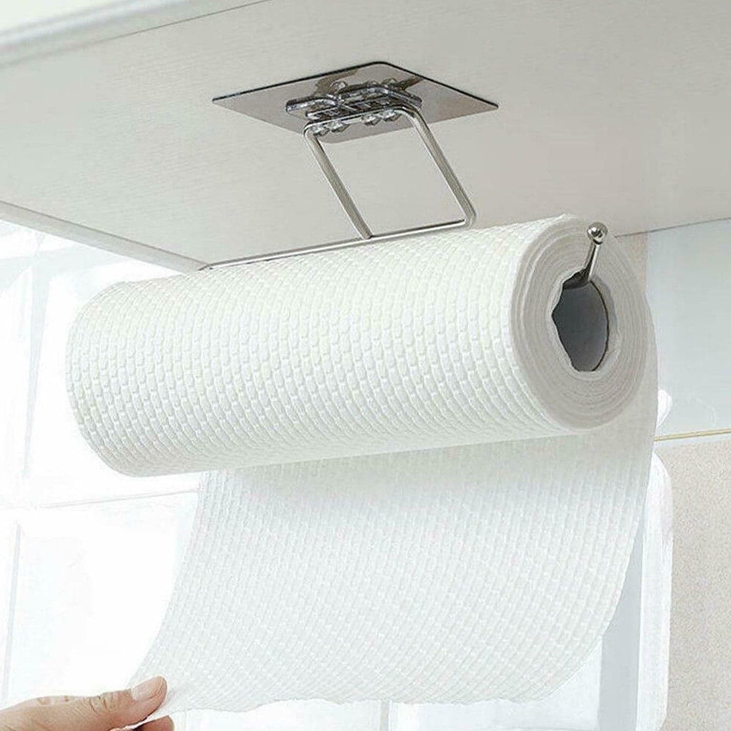 Stainless Steel Adhesive Paper Roll Holder Tissue (1 pc) thumbnail 5
