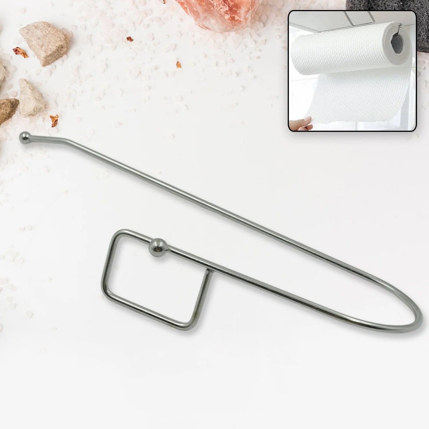 Stainless Steel Adhesive Paper Roll Holder Tissue (1 pc) thumbnail 6