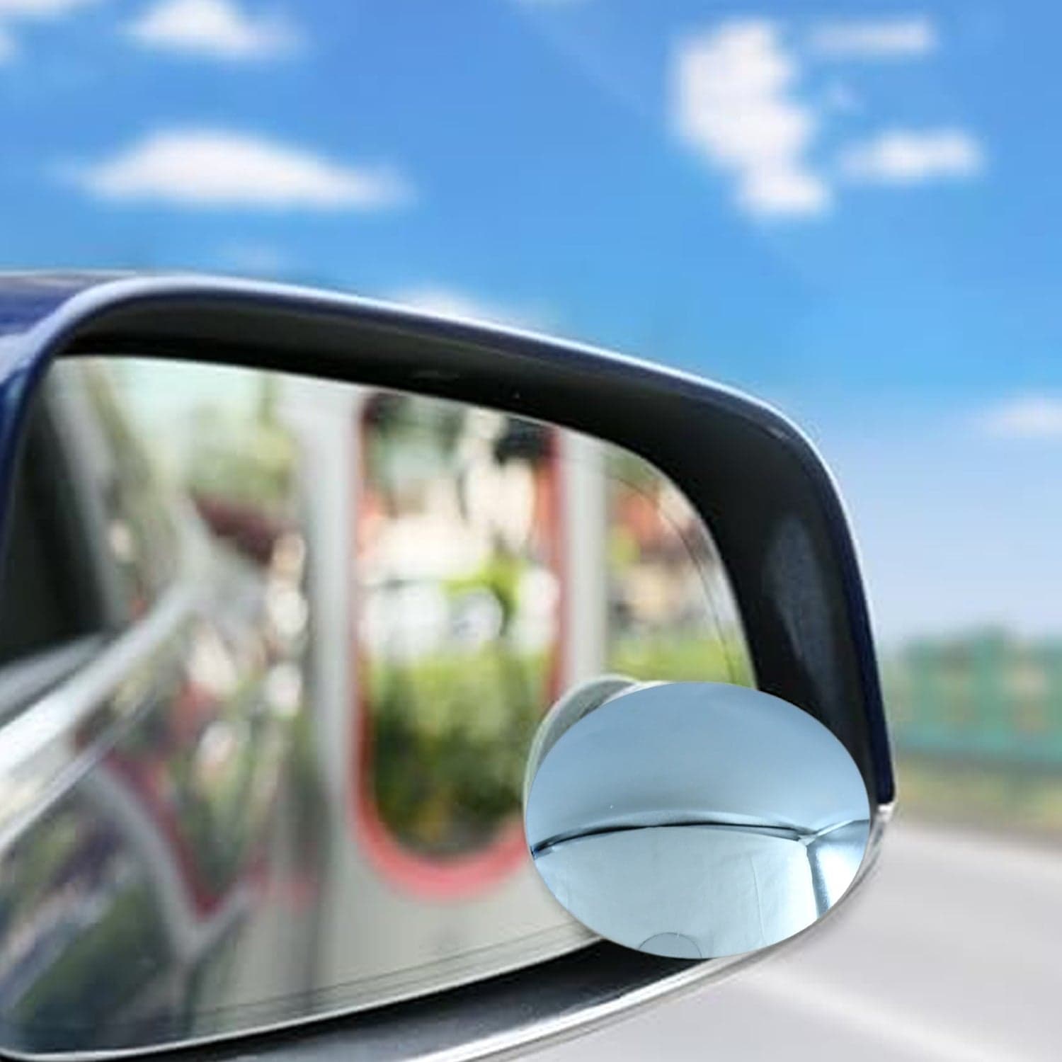 Car Blind Spot Side Mirror Round HD Glass Blind spot Mirror (2 Pc) thumbnail 8