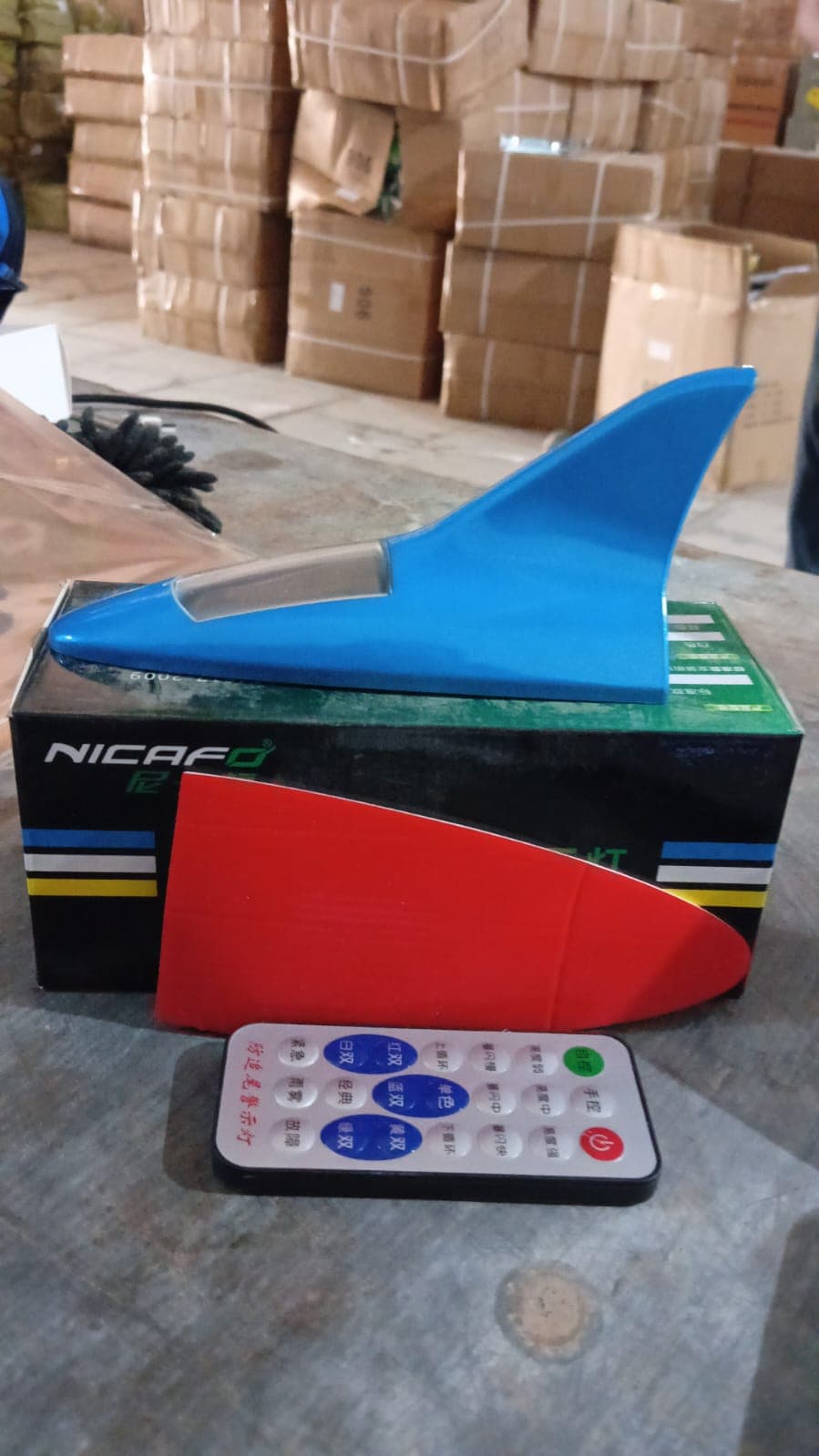 Shark Fin Light With Remote Led Signal Antenna Solar Shark Fin Car Roof Light Sensor Decoration Flashing Lamps thumbnail 9