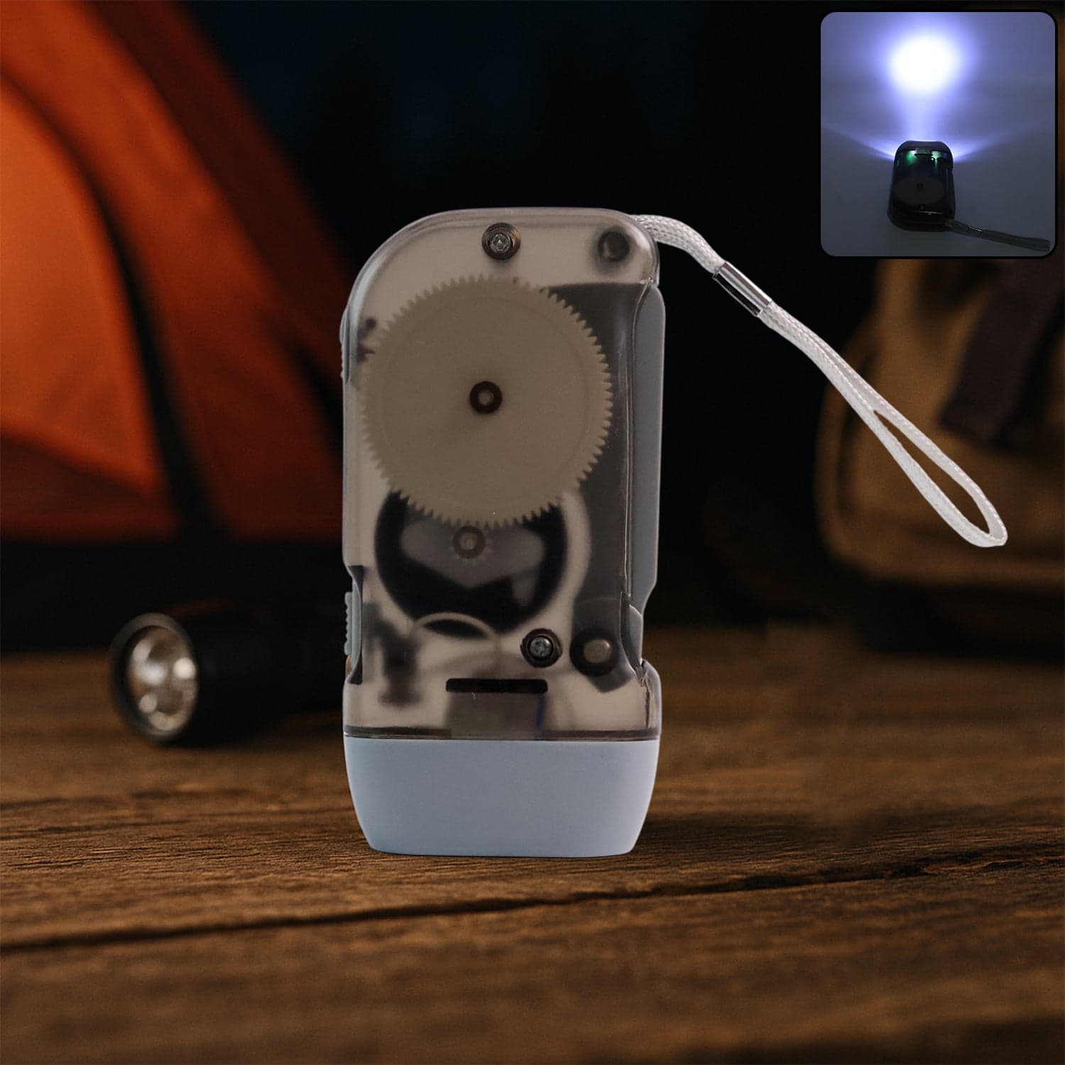 3 Led Hand Press Torch Hand Crank Flashlight Hand Pressing Flashlight Traveling Torch Light Manual Generator thumbnail 3