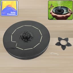 Fast Fountain By Pocket Hose - Solar-Powered - Instantly Adds A Water Feature Virtually Anywhere - 5 Spray Modes - No Installation Or Batteries Required - Great For Bird Baths