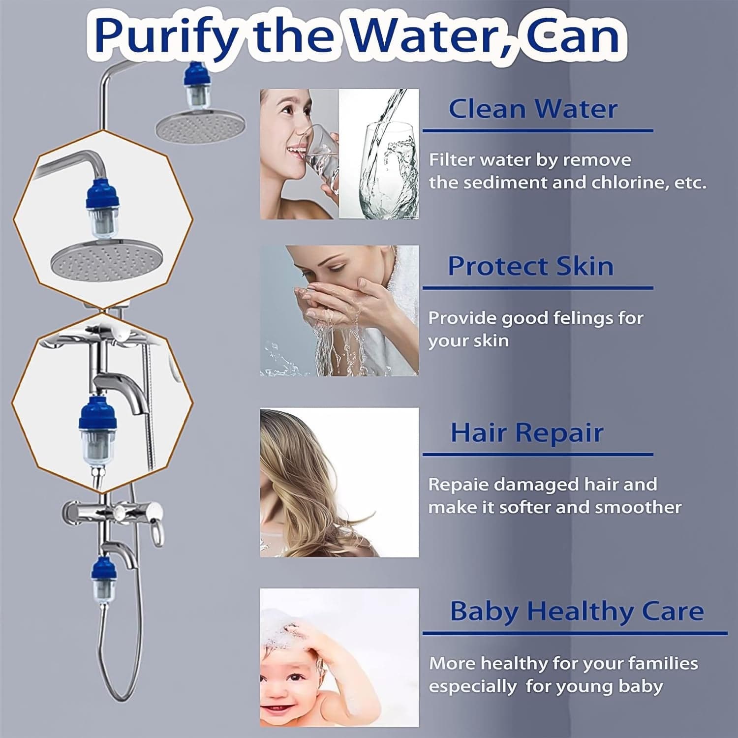 Hard Water Shower Filters, Shower head Filters (1 Pc) thumbnail 4
