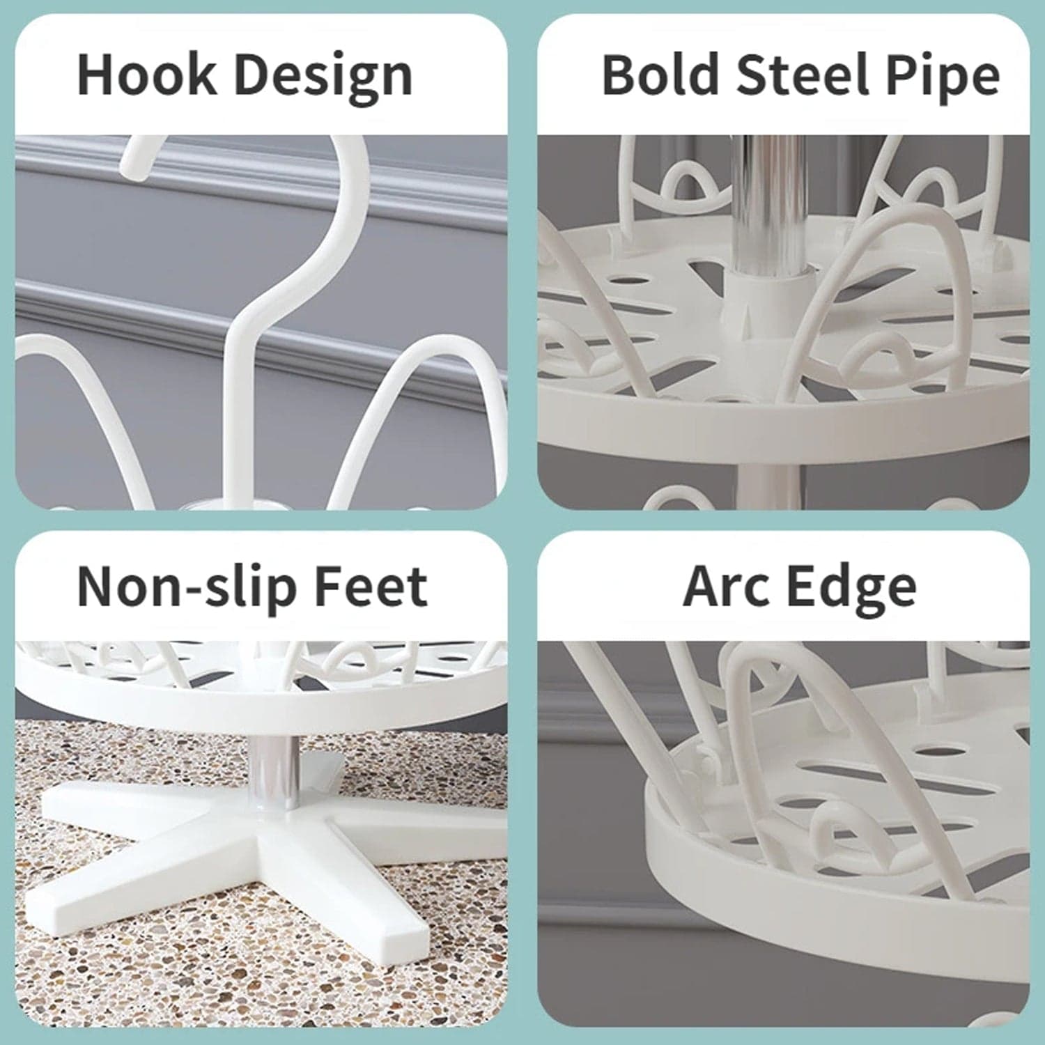 Rotating Shoe Rack, 3 Layer/ 3 Tier Rotating Shoe Rack (1 Pc) thumbnail 6