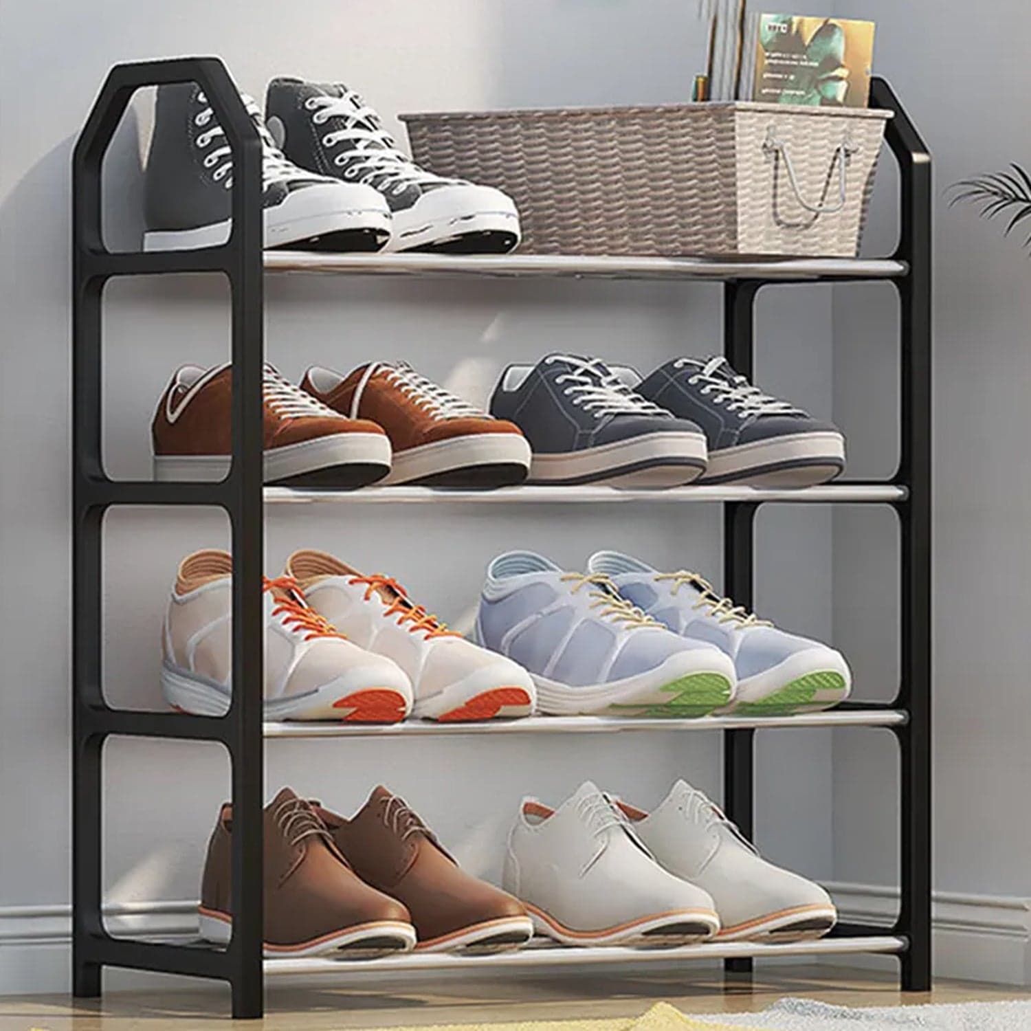 4 Layer Space for saving Shoes Show Rack Folding Shoe Rack (1 Pc) thumbnail 3