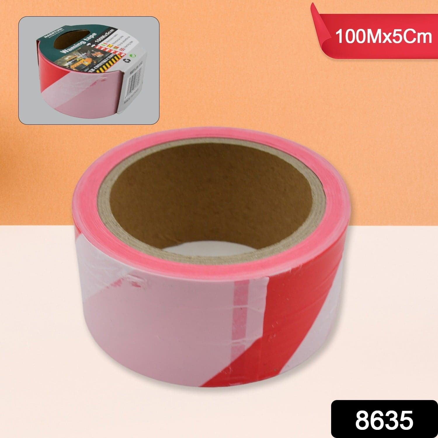 Safety Warning Tape, Construction Barrier Tape Non-Adhesive (100Mx5CM) thumbnail 2