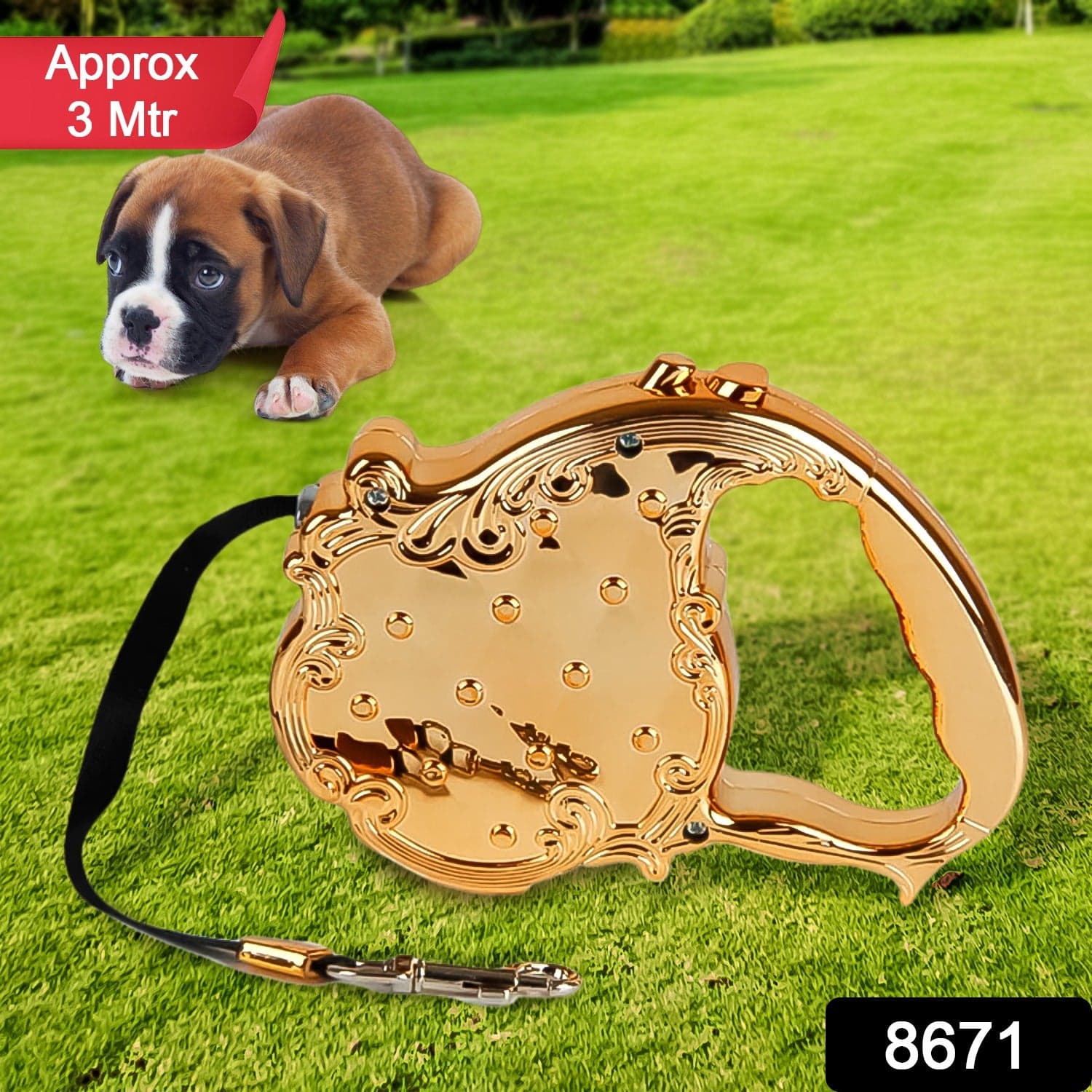 Retractable Telescopic Belt Rope Cat Golden Traction (3M Approx / 1 pc) thumbnail 2
