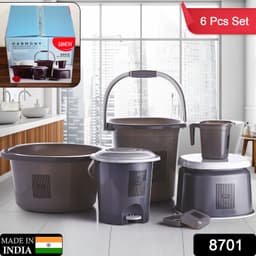 Plastic Bathroom Accessories Set 6 Pcs