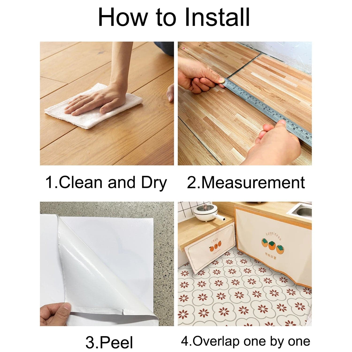 Peel And Stick Floor Tiles (8X8 Inch / 10 Pcs Set) thumbnail 4