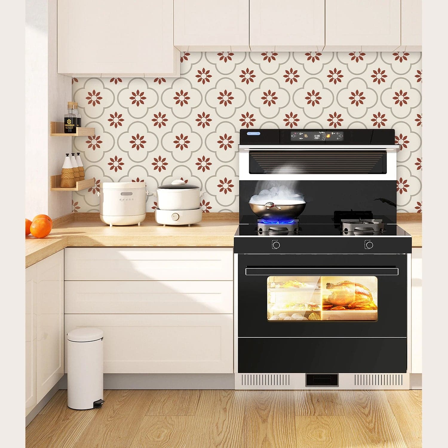 Peel And Stick Floor Tiles (8X8 Inch / 10 Pcs Set) thumbnail 5