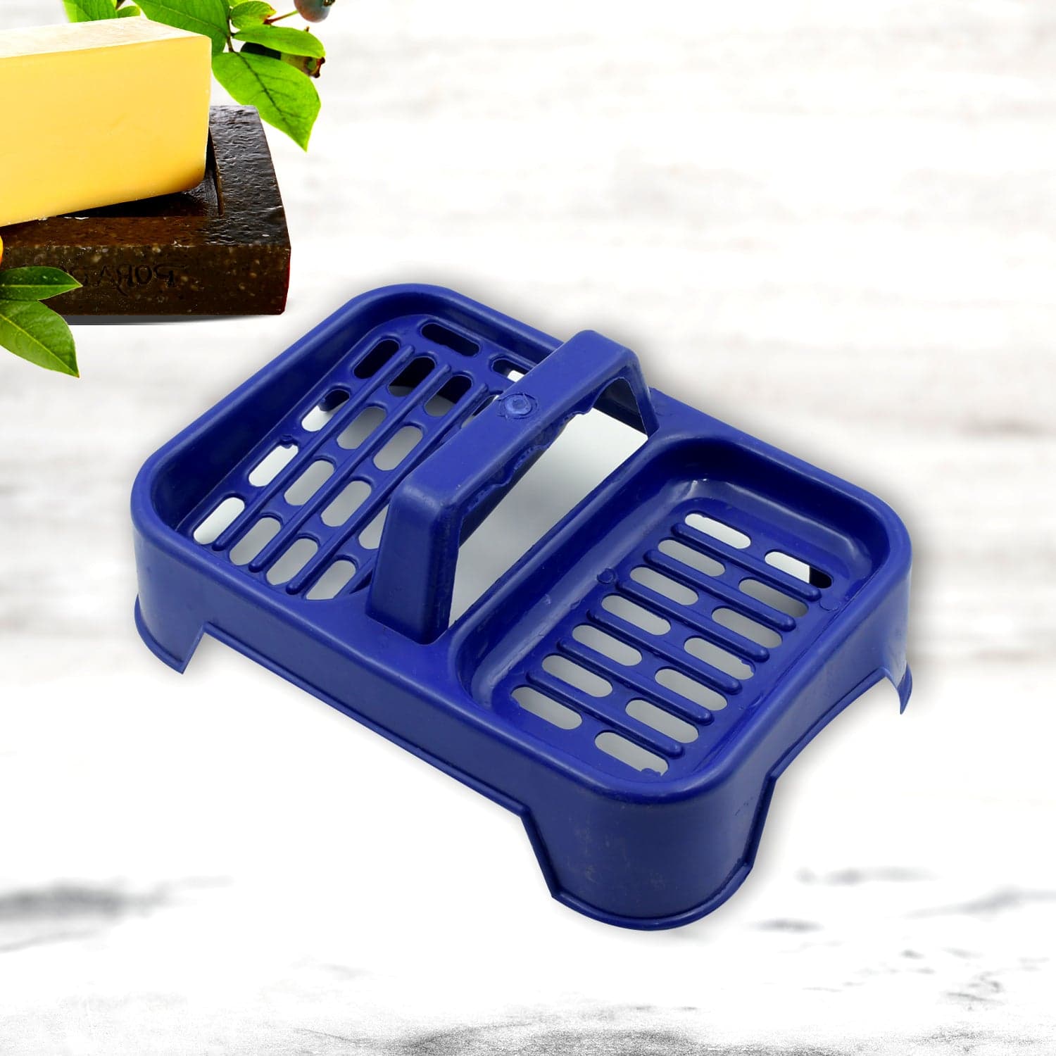 2In1 Plastic Soap Case, Dual Section Soap Holder For Bathroom Or Kitchen Sink ,Sabudani(1 Pc / Multicolor) thumbnail 7