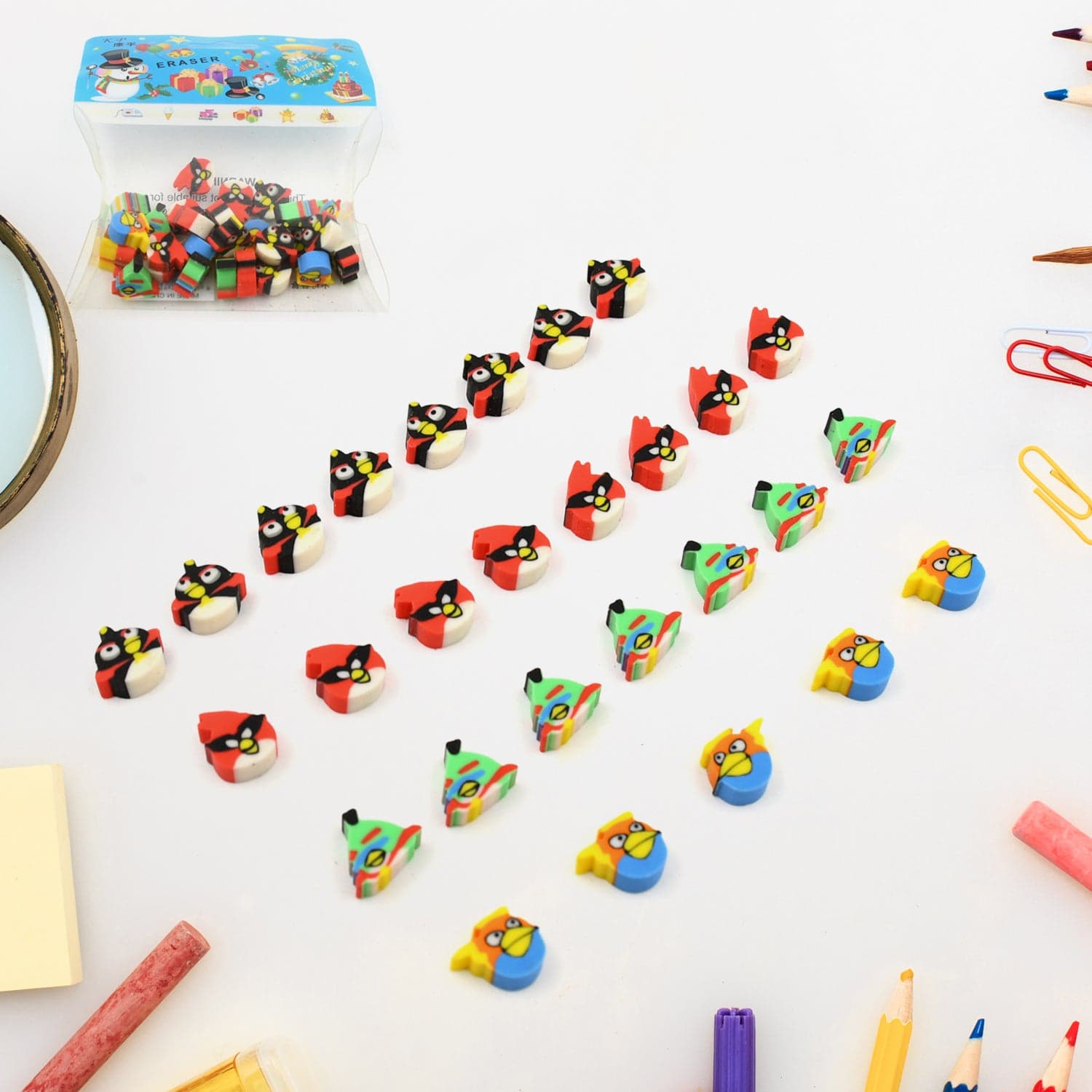 Colorful Novelty Eraser Set for Kids and Gifts (28 Pcs In 1 Packet) thumbnail 3