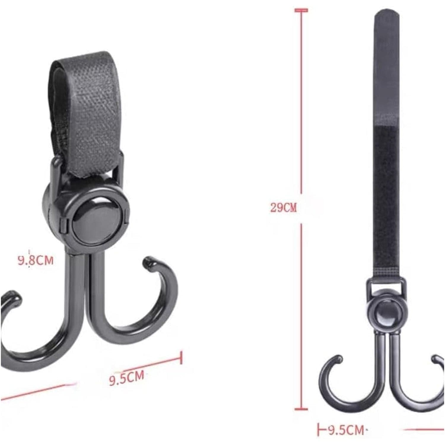360° Rotating Multi-Purpose Baby Carriage Hook of For Strollers, Cars & More (1 Pc) thumbnail 5