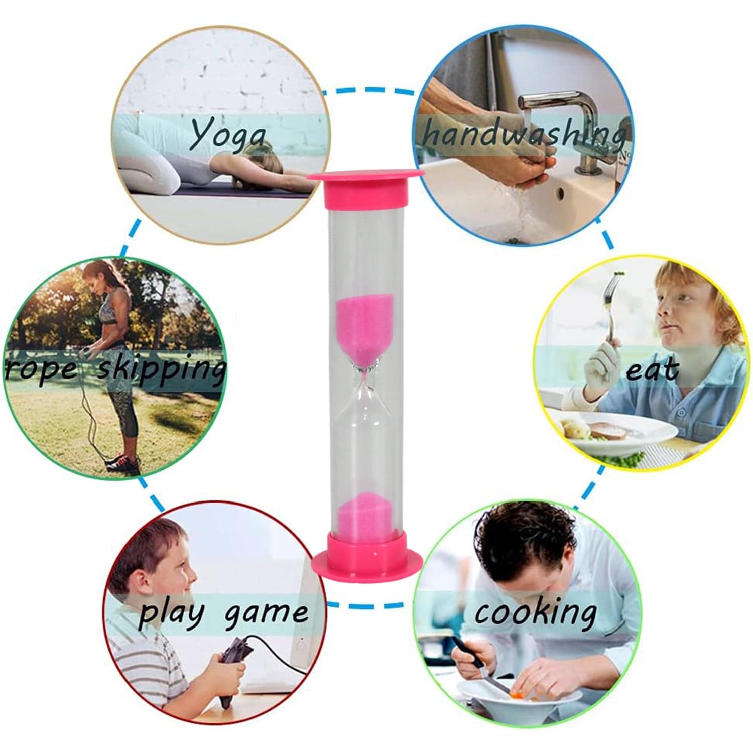 Plastic Hourglass Sand Timer Set Of 3-Min Sand Clock For Kitchen thumbnail 4