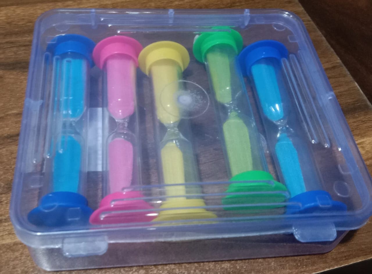 Plastic Hourglass Sand Timer Set Of 3-Min Sand Clock For Kitchen thumbnail 9