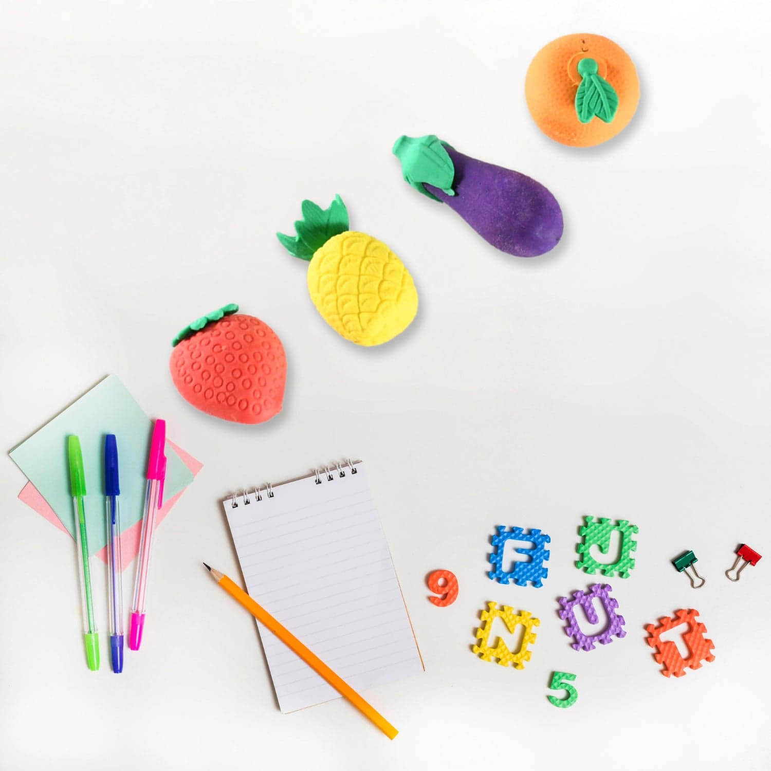 Mini Cute Veg & Fruit Erasers of 3D Colorful Eraser Set for Kids (4 Pc) thumbnail 4