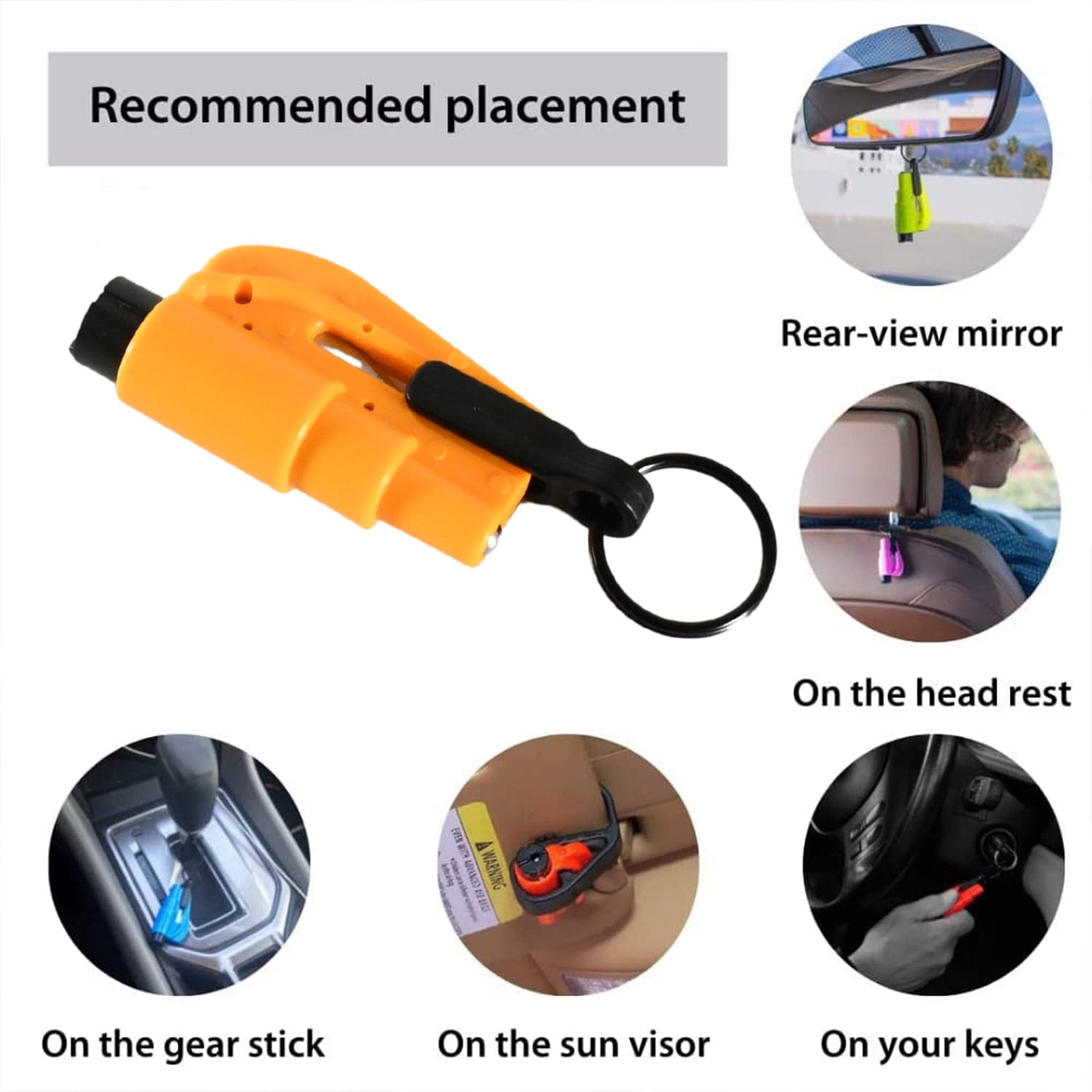 2-In-1 Emergency Safety Cutter Of Keychain Tool For Glass Breaking & Seatbelt Cutting thumbnail 4