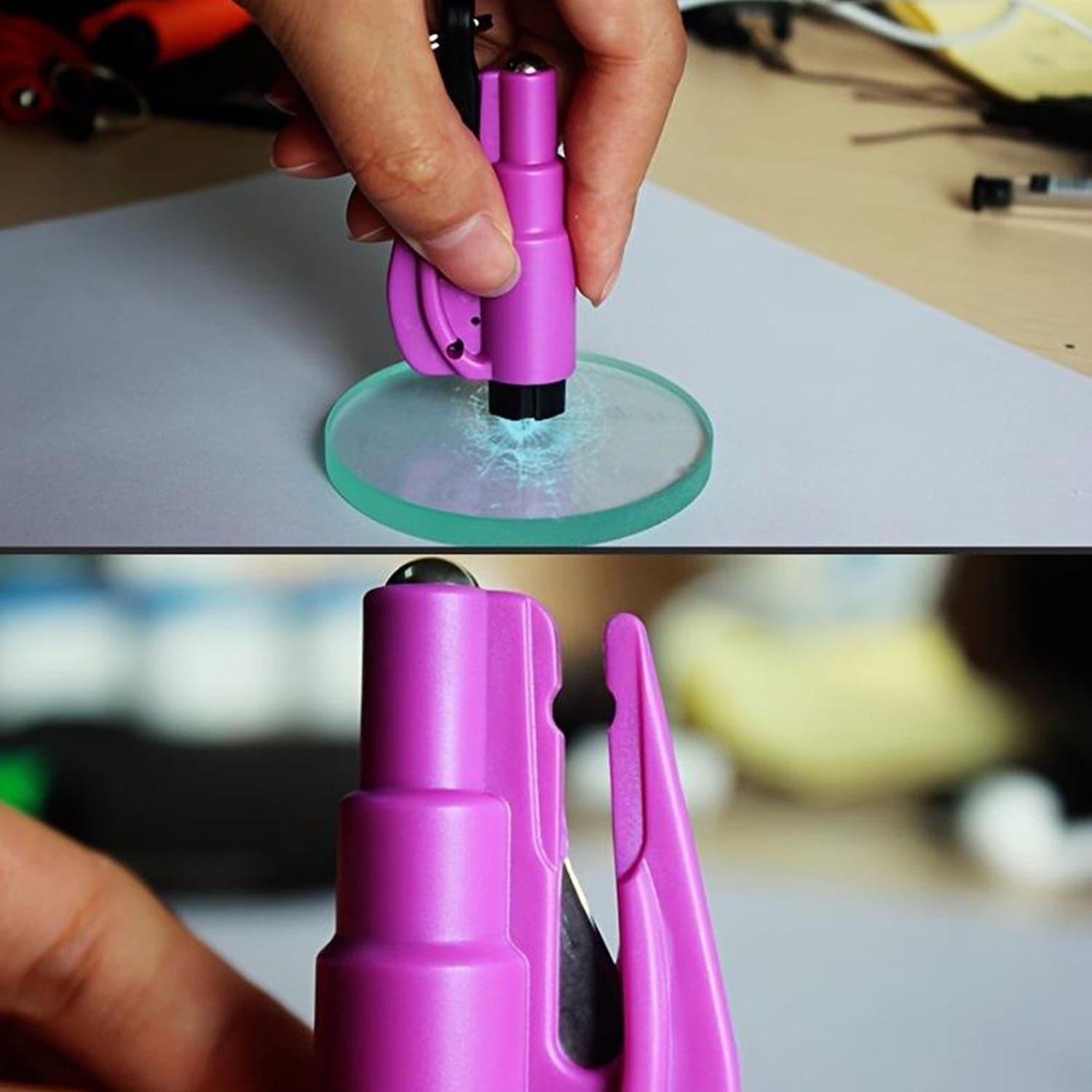 2-In-1 Emergency Safety Cutter Of Keychain Tool For Glass Breaking & Seatbelt Cutting thumbnail 6
