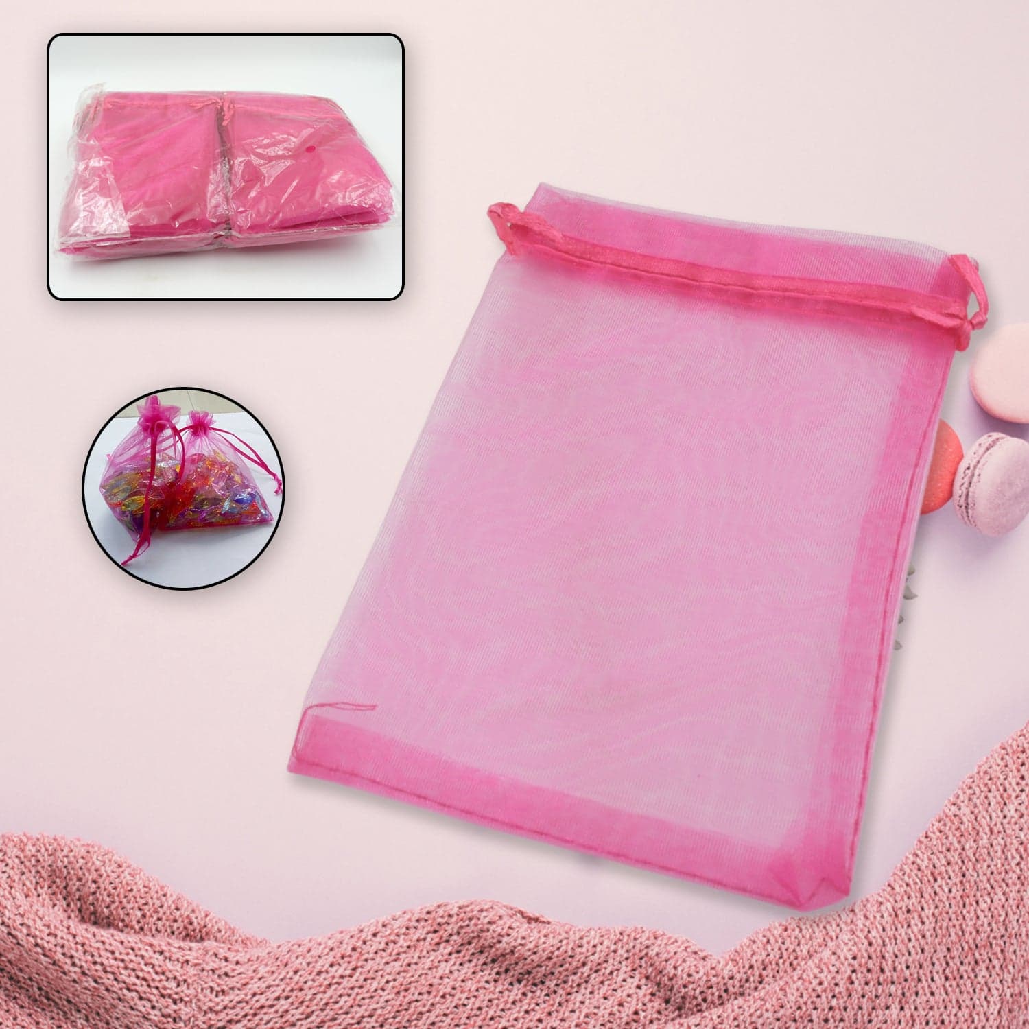 Organza Gift Bags Small Mesh Bags Drawstring Gift Bags Christmas Drawstring Organza Gift Bags thumbnail 1