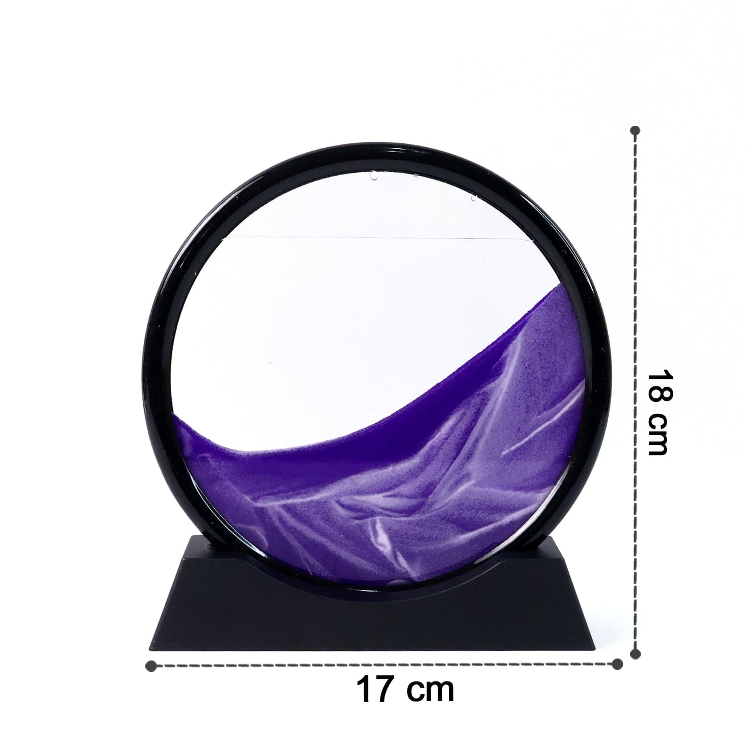 3D Moving Sand Art of Liquid Motion Deep Sea Sandscape with Round Glass Frame (1 Pc) thumbnail 6