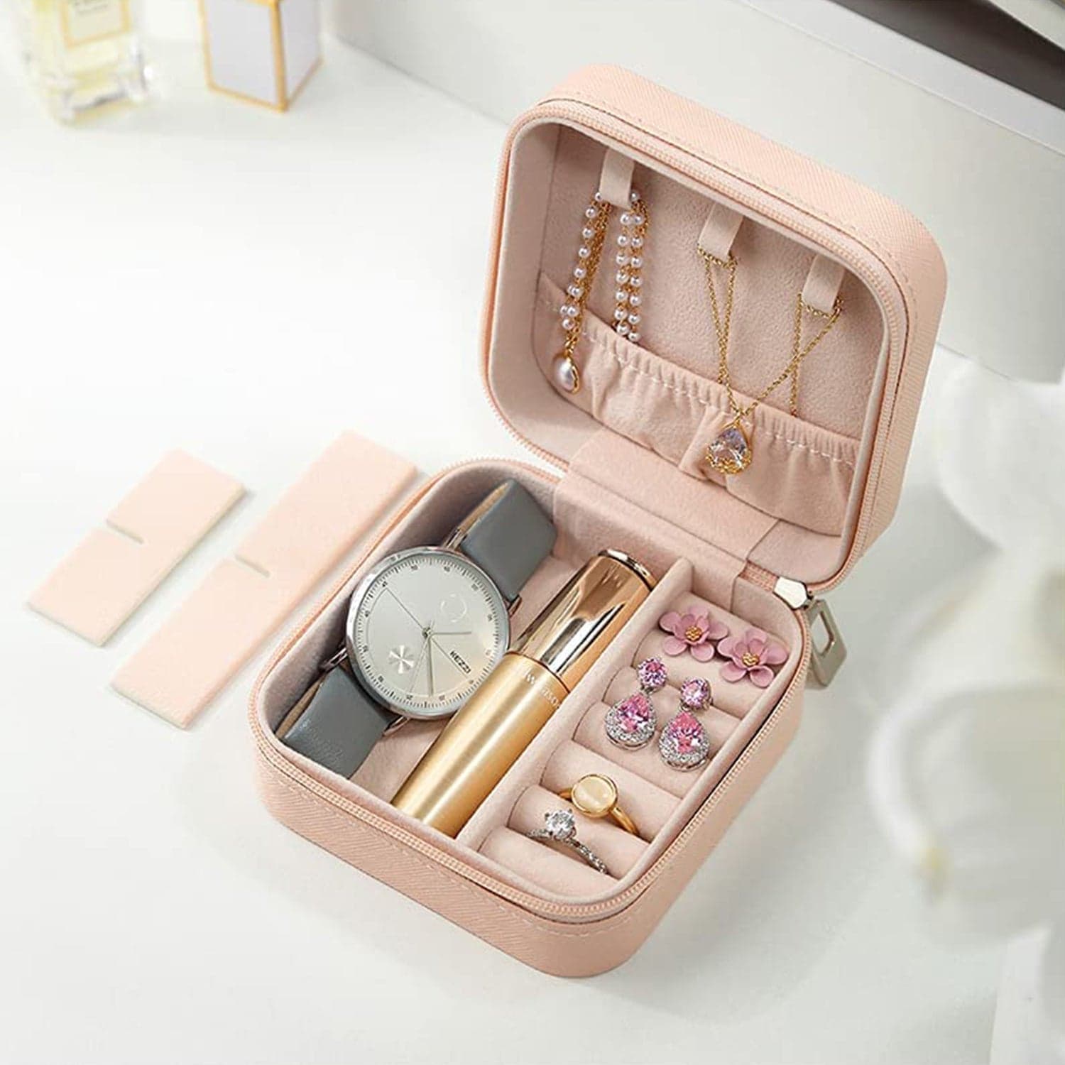 Mini PU Leather jewellery Box for Travel & Storage thumbnail 10