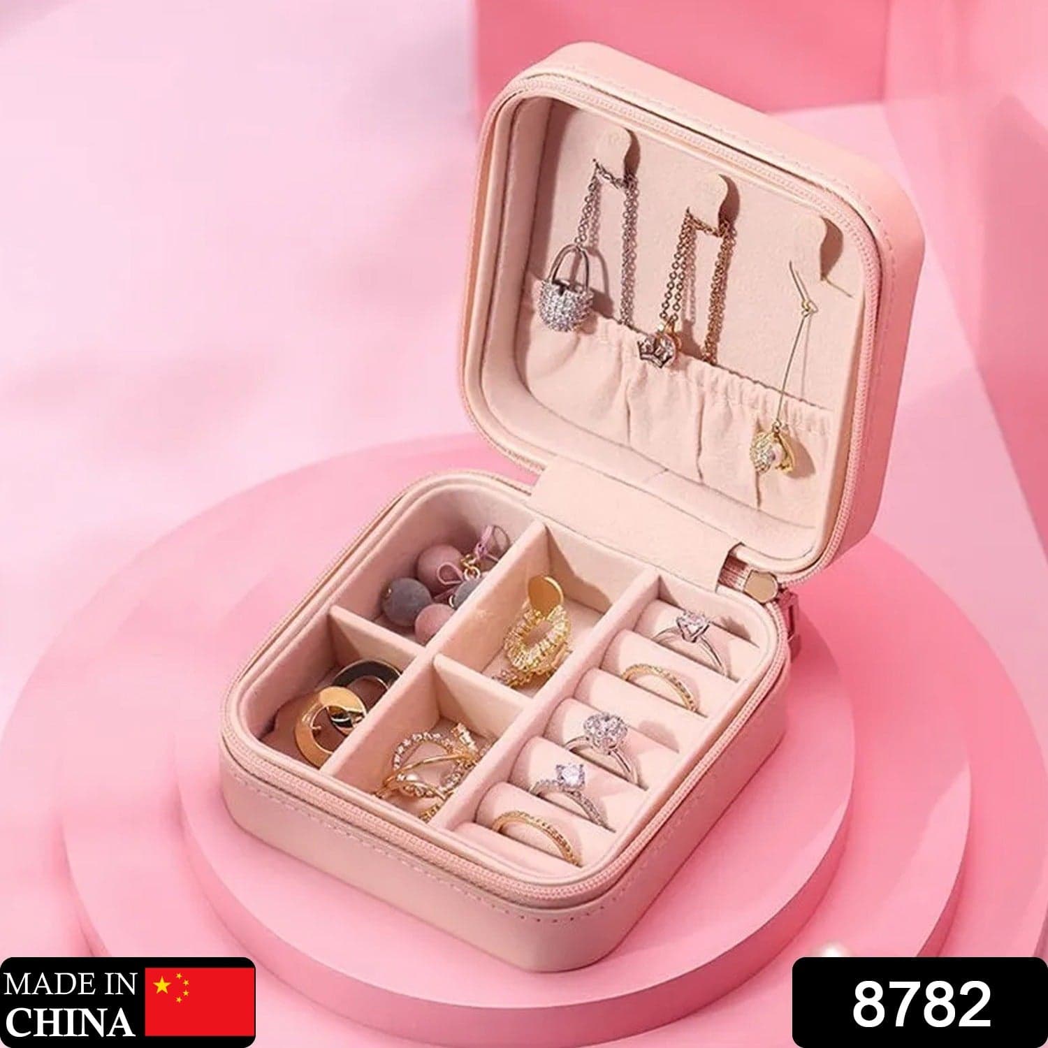 Mini PU Leather jewellery Box for Travel & Storage thumbnail 2