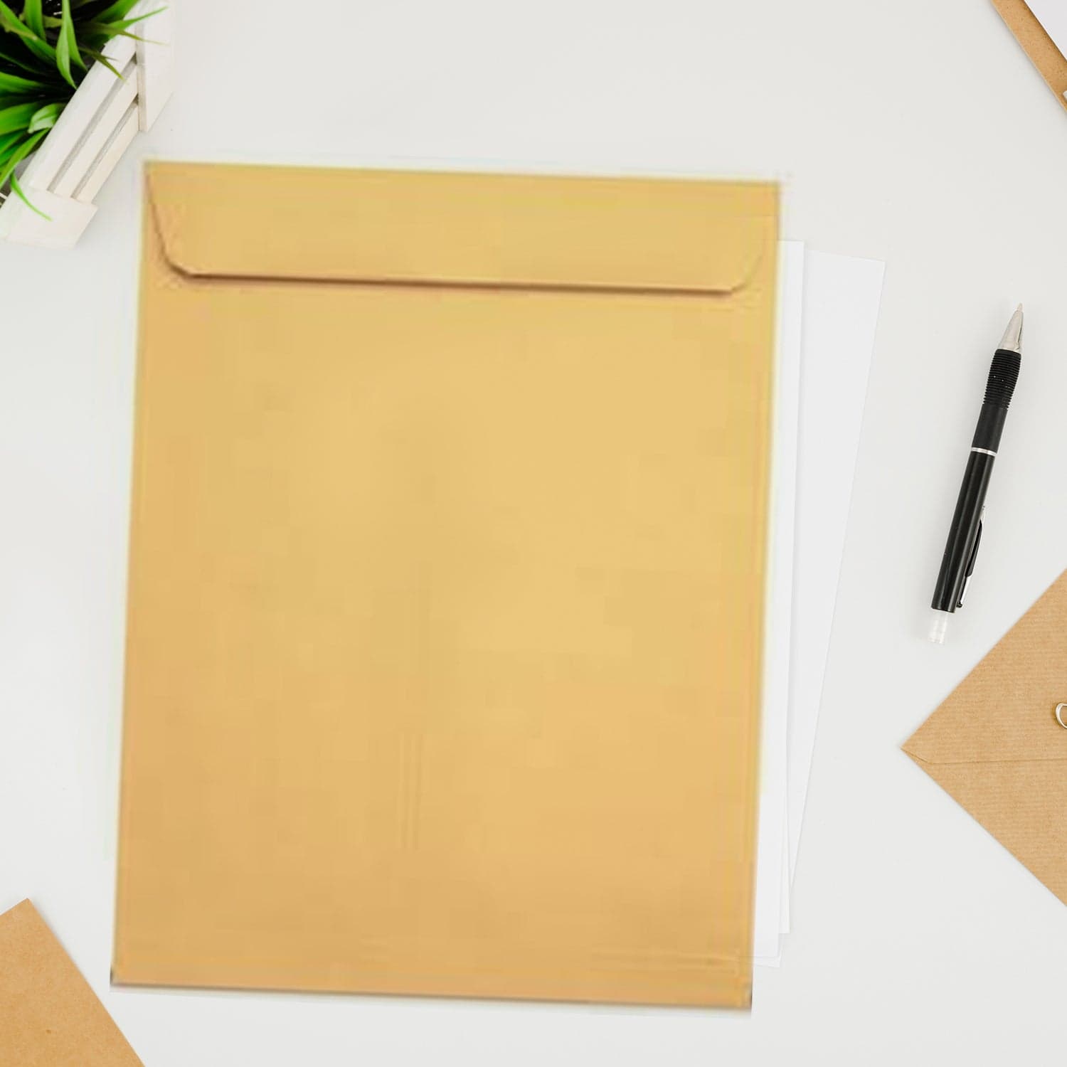 Brown Kraft Envelope for Invitations & Office Use (Mix Size / 1 Pc) thumbnail 4