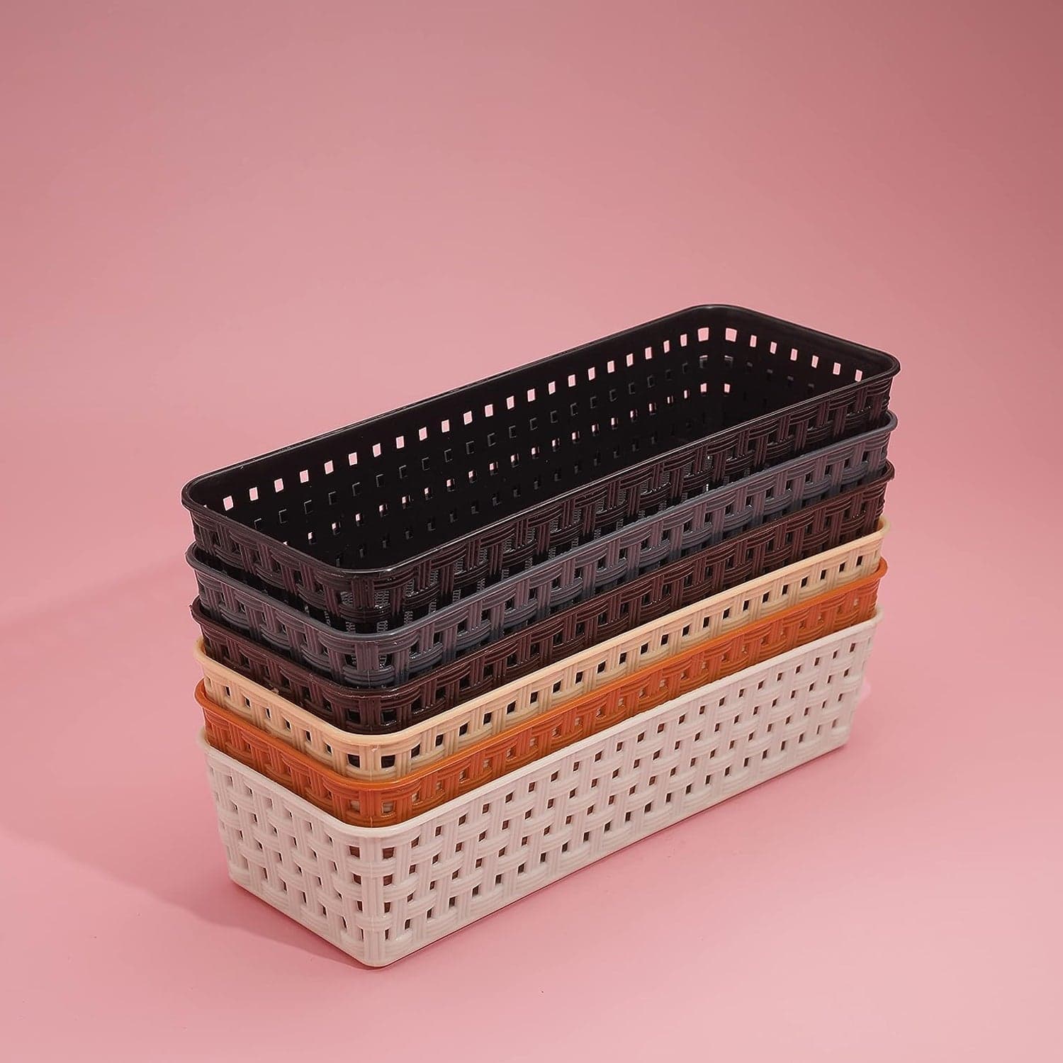 Plastic Multipurpose Desk Organizer Tray Office Drawer Dividers Storage Bins For Kitchen thumbnail 3