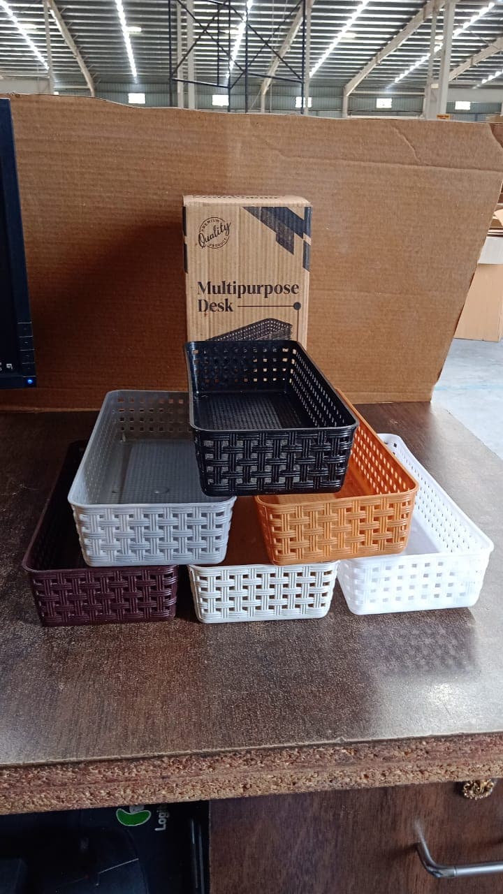 Plastic Multipurpose Desk Organizer Tray Office Drawer Dividers Storage Bins For Kitchen thumbnail 9
