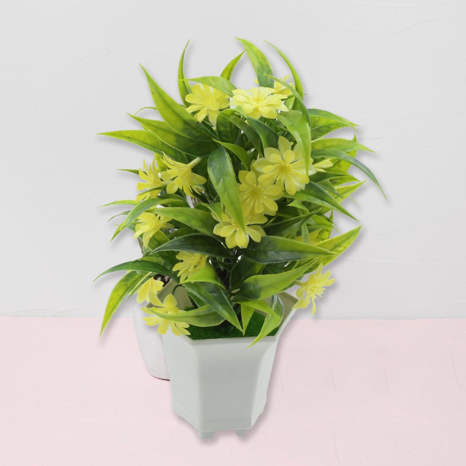 Artificial Flower Plant With Cute Pot Of Home & Office Tabletop Decor thumbnail 1