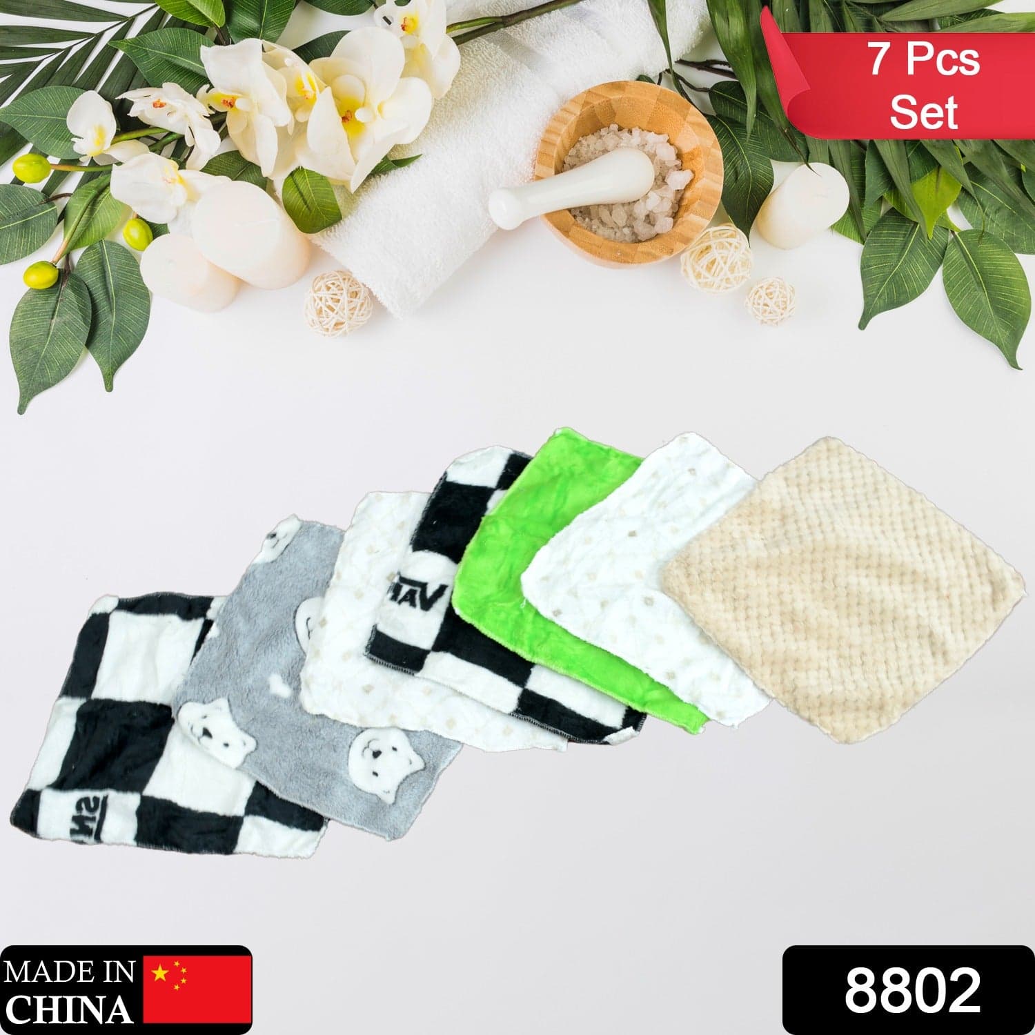 Cotton Hand Towel Microfiber Wash Basin Hanging Hand Towel Napkin Microfiber Cloth Cartoon Kitchen Accessories thumbnail 1
