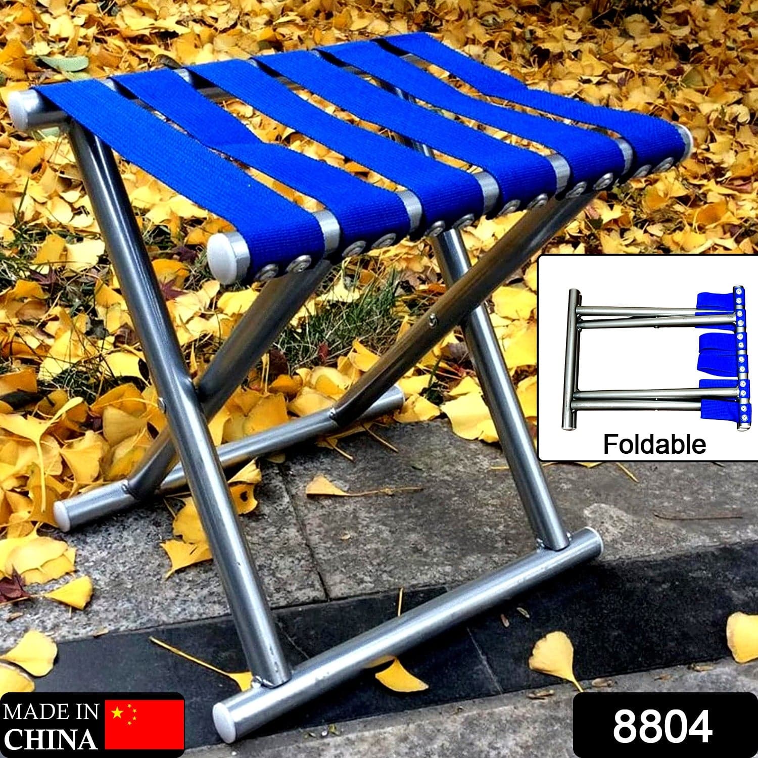 Folding Beach Tool Best Folding Stool Portable Travel Train Chair Outdoor Rest Seat Fishing Beach Picnic Hiking Backpacking Stool thumbnail 2