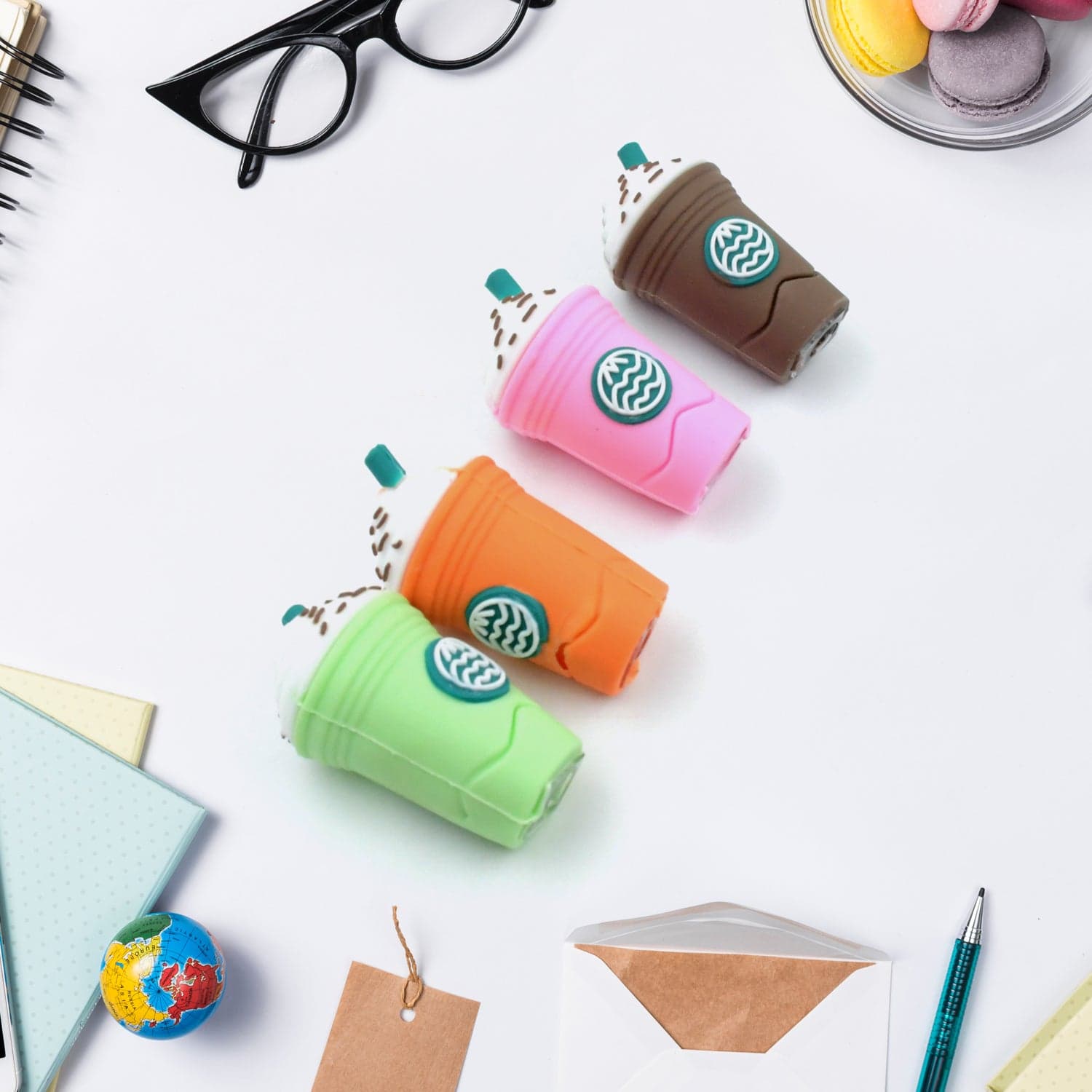 2In1 3D Cute Coffee Or Ice Cream Shape Sharpner Like Rotary Manual Pencil Sharpener For Kids Ice Cream Style Office School Supplies ID-8807 thumbnail 6