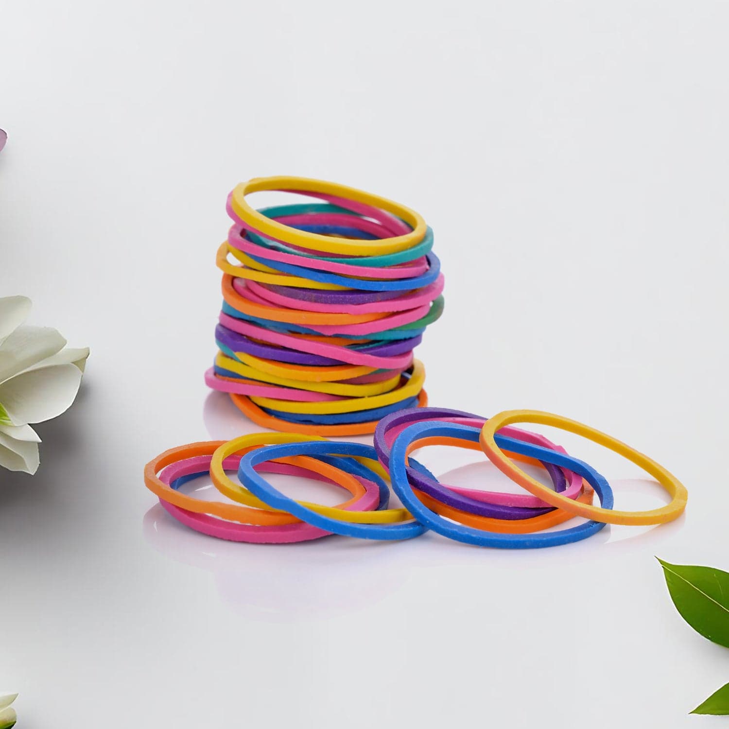 Strong & Reusable Rubber Bands: Multicolor for Office, Home & School, Hair accessories thumbnail 4
