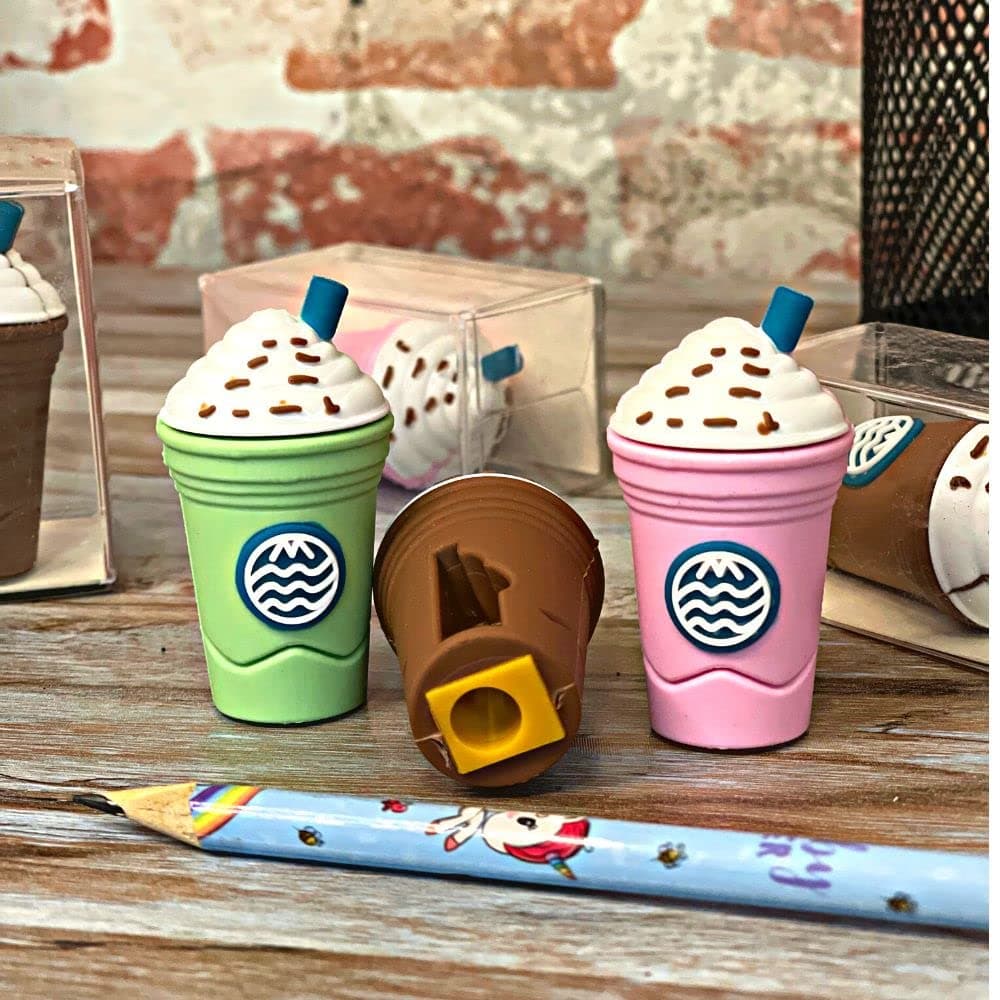 2In1 3D Cute Coffee Or Ice Cream Shape Sharpner Like Rotary Manual Pencil Sharpener For Kids Ice Cream Style Office School Supplies ID-8832 thumbnail 5