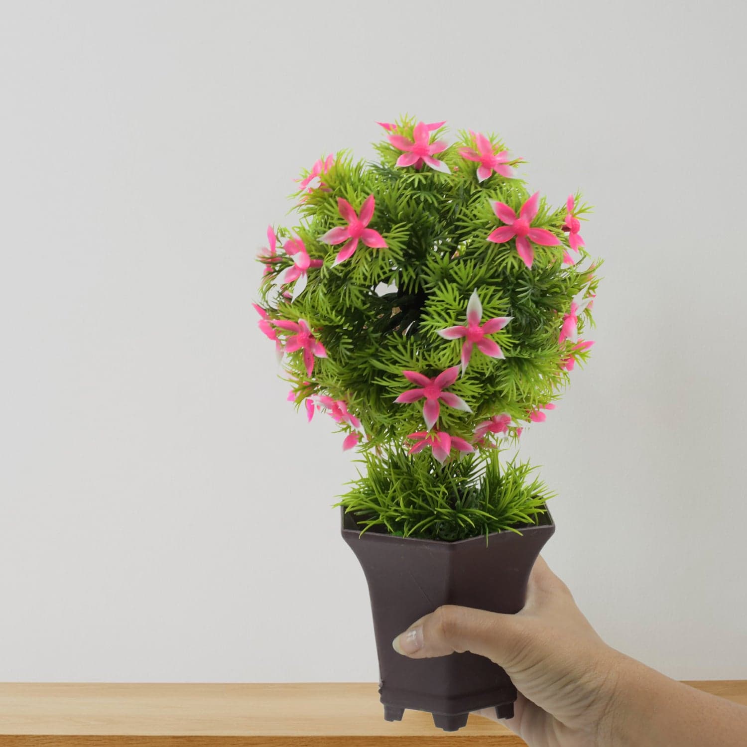Wild Artificial Flower Plant With Cute Pot Of Home Office Tabletop Decor thumbnail 3