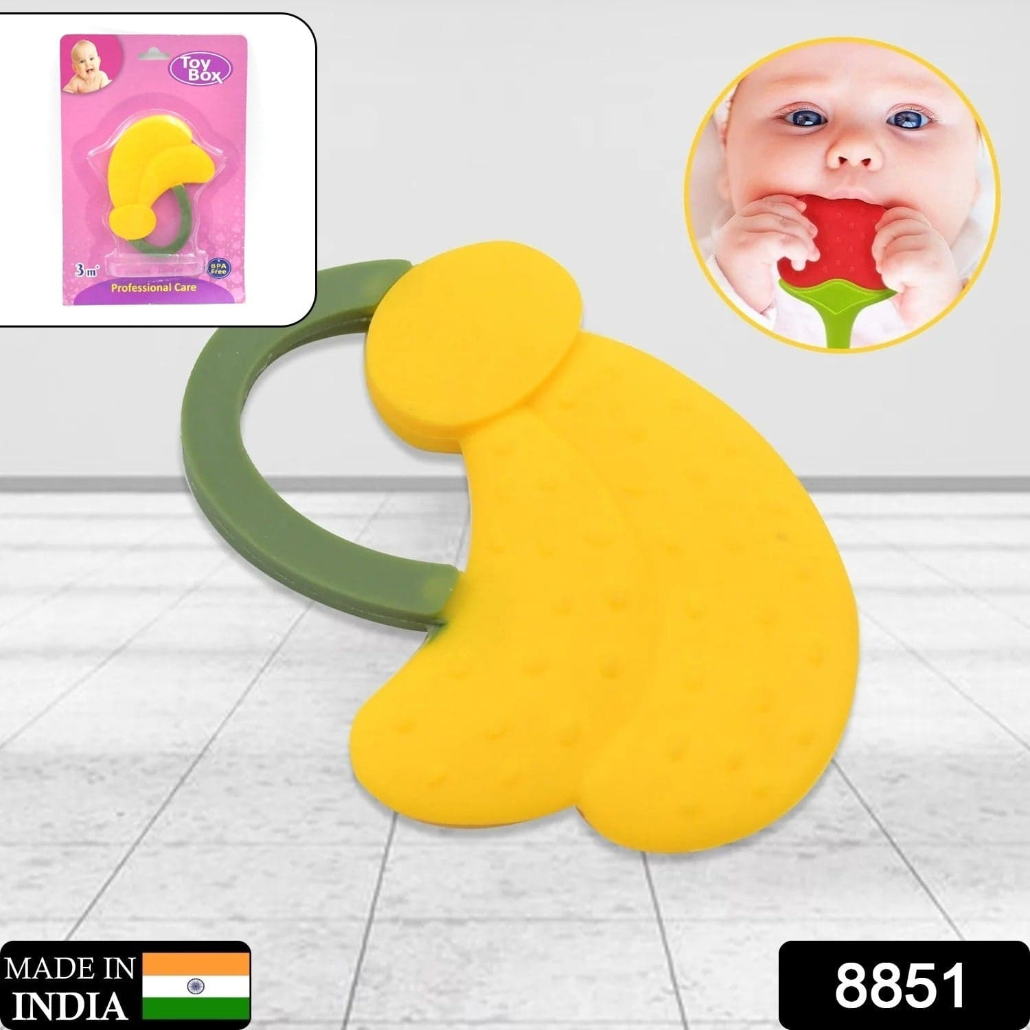 Baby Silicone Teether (1 Pc): Food Grade, Non-Toxic, Teething Relief (3 Months+) thumbnail 2