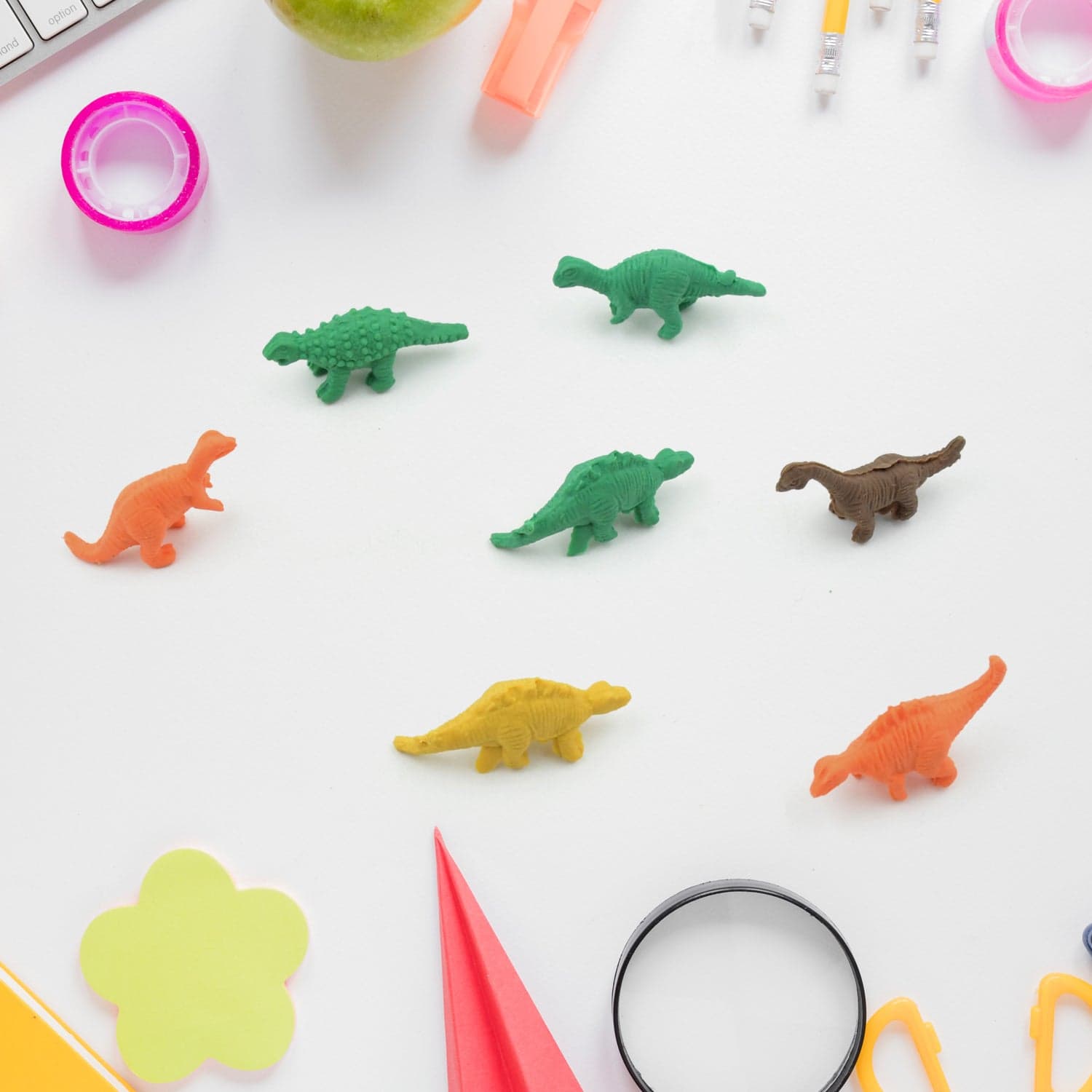 7 Piece Dinosaur Shaped Erasers for Kids - Animal Erasers, 3D Puzzle thumbnail 3