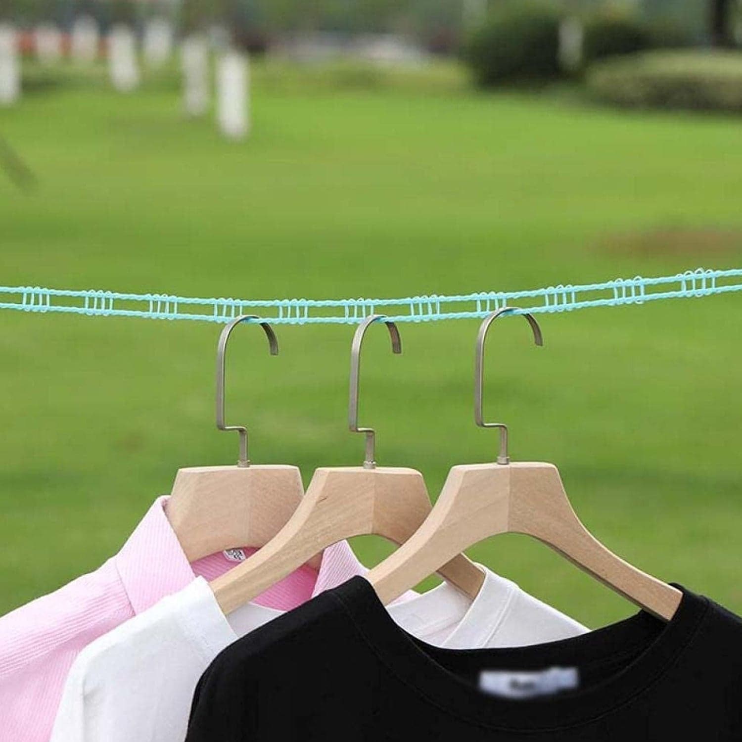 3 Meter Anti-Slip Clothesline Rope - Nylon, Hooks, Indoor/Outdoor thumbnail 3