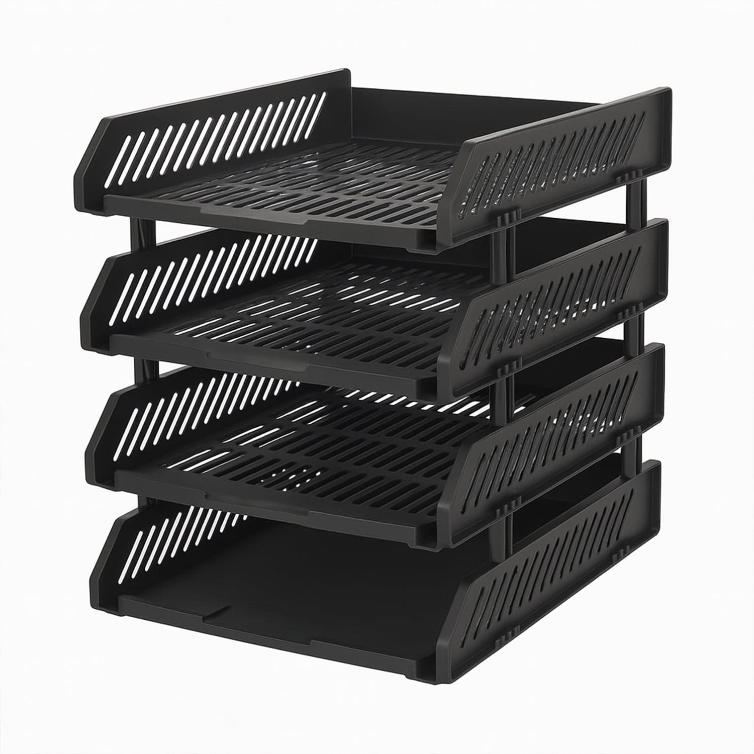 4-Layer Multifunctional File Rack with Drawers for Office Desk thumbnail 4