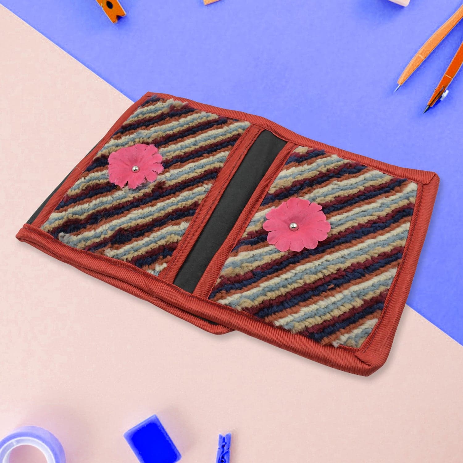 Foldable Hanging Organizer with 3 Pockets - Wall Hanging Letter Holder thumbnail 3
